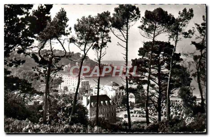 Modern Postcard Perros Guirec Beach Trestraou view of the Corniche Road