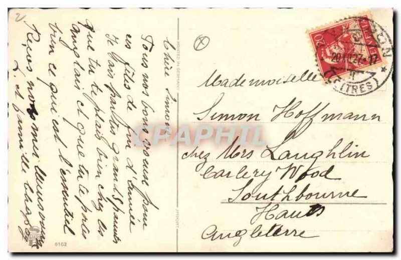 Postcard Old Moon Christmas Fantasy