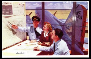 1950s American Airlines Route of the Flagships Advertising Postcard