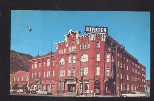 DURANGO COLORADO DOWNTOWN STREET SCENE 1960's CARS STRATER HOTEL POSTCARD