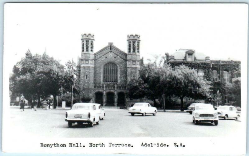 RPPC  ADELAIDE, S.A. Australia BONYTHON HALL North Terrace Sandeman's Postcard