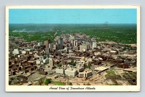 Atlanta Georgia Scenic Birds Eye View City Skyline Chrome Cancel WOB Postcard 