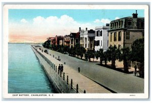 c1920's East Battery Charleston Murray Boulevard South Carolina SC Postcard