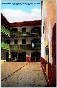 VINTAGE POSTCARD THE COURTYARD AND PRISON ROOMS IN THE CABILDO NEW ORLEANS LA