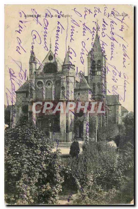 Old Postcard Gonesse S and O Church