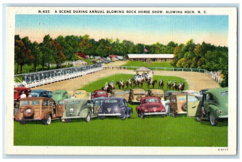 1940 Scene During Annual Blowing Rock Horse Show Blowing North Carolina Postcard United States