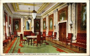 State Reception Room State Capitol Frankfort KY Vintage Postcard E33