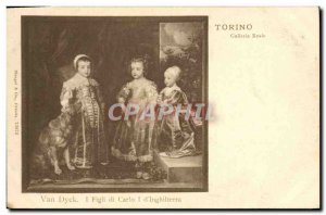 Old Postcard Torino Reale Galleria Van Dyck