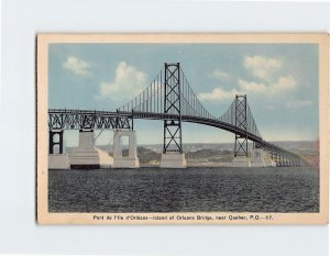 Postcard Island of Orleans Bridge, Canada