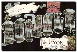 Old Postcard Greetings Lyon