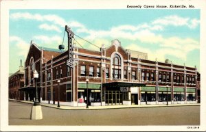 Linen Postcard Kennedy Opera House in Kirksville, Missouri