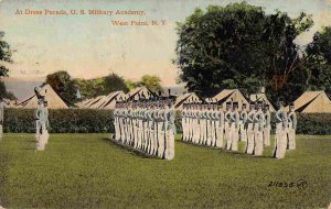 West Point Military Academy Dress Parade Military New York 1914 postcard