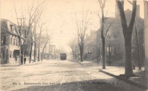 H70/ Bordentown New Jersey Postcard c1910 Farnsworth Ave Trolley  203