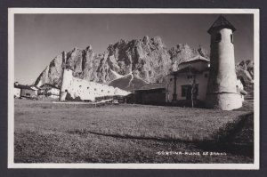 Vintage postcard Cortina dAmpezzo ruins of Zanna Dolomites Italy