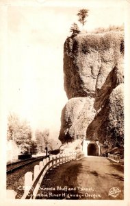 Oregon Columbia River Highway Oneonta Bluff and Tunnel Real Photo