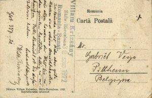 romania, BĂILE HERCULANE, Statuea Hercules (1922) Postcard