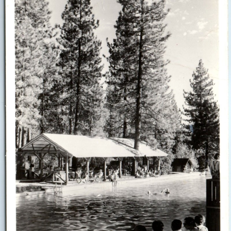 c1910s Blairsden, CA Swimming Pool RPPC Feather River Inn Real Photo Hotel A131