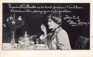 SYMINGTON'S SOUP FOODS ELLEN TERRY ACTRESS ENGLAND UK ADVERTISING POSTCARD 1904