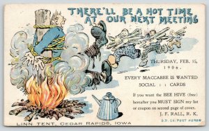 A Hot Time in Cedar Rapids Iowa~Linn Tent~Maccabees~Burn at Stake~Feb 15 1906