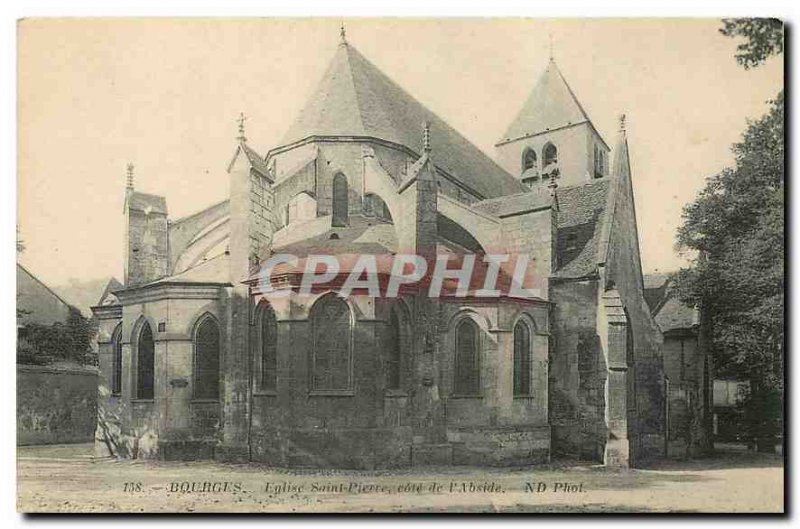 Old Postcard Bourges Eglise Saint Pierre Cote of the Apse