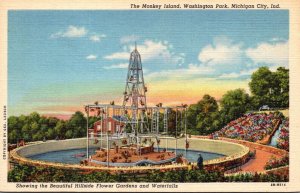 Indiana Michigan City Washington Park The Monkey Island Curteich