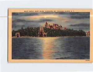 Postcard Boldt Castle Heart Island Alexandria Bay Thousand Islands New York USA