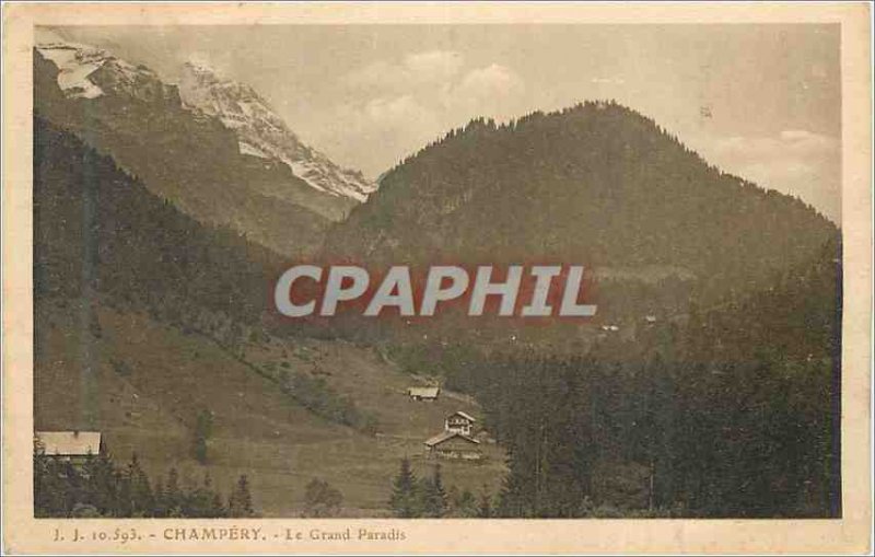 Old Postcard Champery Gran Paradiso