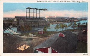 Northwestern States Portland Cement Plant Mason City Iowa linen postcard