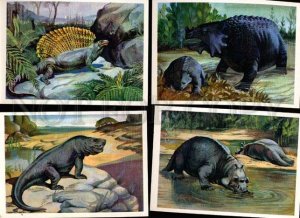 009793 DINOSAURS Collection of 16 colorful russian cards #1