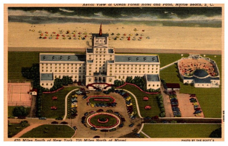 South Carolina Myrtle Beach Ocean Forest Hotel, Aerial View