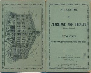 Paper Booklet -Marriage & Health Diseases of Mind & Body Bellevue Med Inst 1897