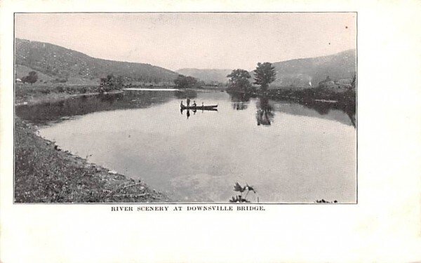 River Scenery at Downsville Bridge in Downsville, New York