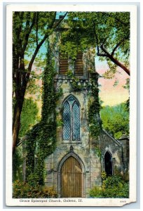 c1920 Grace Episcopal Church New Orleans Mississippi Galena Illinois IL Postcard