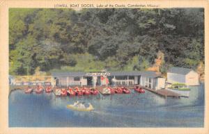 Camdenton Missouri Lowell Boat Docks Birdseye View Antique Postcard K57787