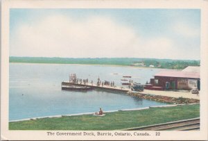 The Government Dock Barrie Ontario ON Unused Jack Bain Postcard H28