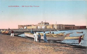 US5887 sidi kayed bey fortress boat  alexandria egypt africa