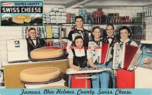 Advertising Postcard, Camill's Swiss Cheese, Apple Creek Wooster Ohio, Accordion