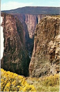 Black Canyon Gunnison National Monument Long View North Rim Postcard VTG UNP 