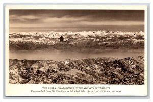 RPPC Sierra Mountain Range Near Yosemite California CA UNP Postcard H25
