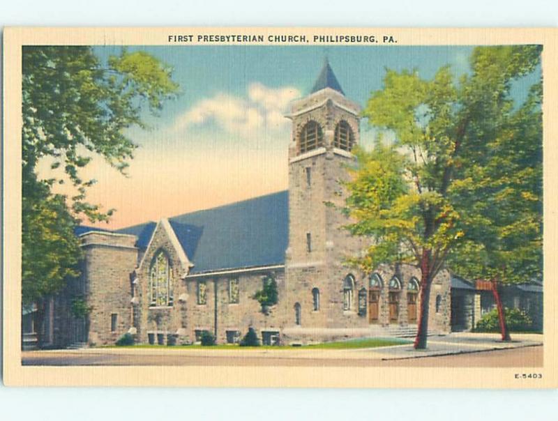 Unused Linen CHURCH Philipsburg - Near Clearfield & State College PA A8298