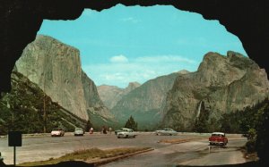 Yosemite National Park California Portal Grandeur Wawona Tunnel Vintage Postcard