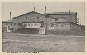 Liberty Theatre Camp Illinois Chicago YMCA Military War Service Postcard