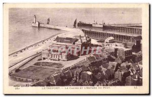 Postcard Old Treport Casino And The Entree Du Port Tennis