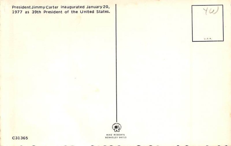 President Jimmy Carter inaugurated January 20, 1977 President Jimmy Carter in...