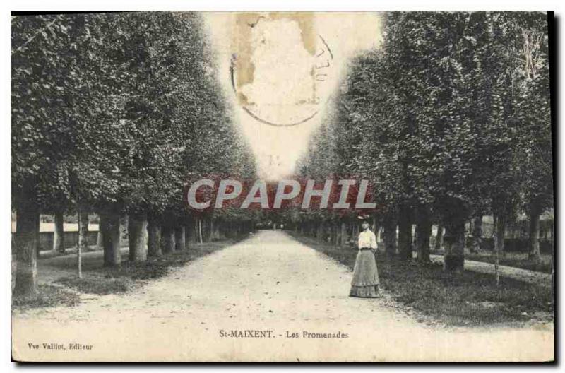 Postcard Old St Maixent Promenades