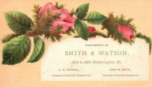 1880s-90s Smith & Watson Washington St. Rose Bush Formerly Churchill Watson & Co