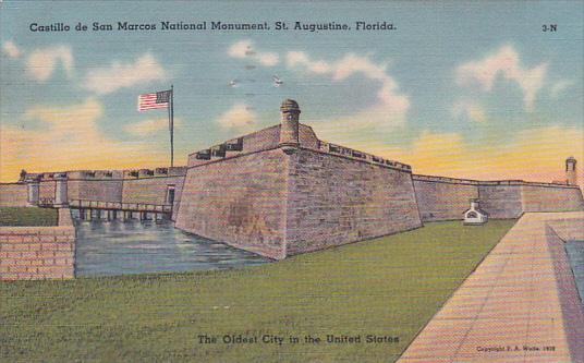 Florida Saint Augustine Castilla De San Marcos National Monument 1955