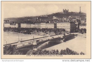 France Lyon Le pont Morand et coteau de Fourviere