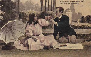 Romantic Couple On A PIcnic 1909