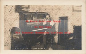 MI, Grand Rapids, Michigan, RPPC, Fred M. Luther Piano Tuner, Photo